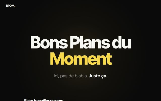 Page d'accueil de bonsplansdumoment.com