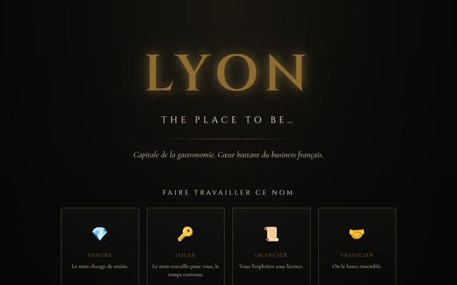 Page d'accueil de lyontheplacetobe.com