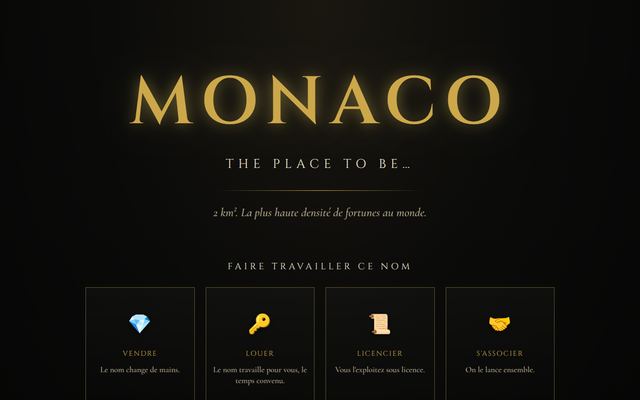 Page d'accueil de monacotheplacetobe.com