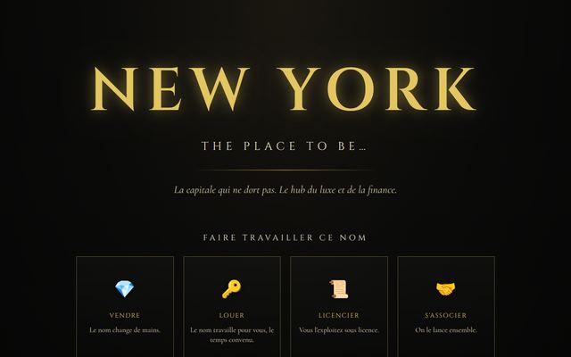 Page d'accueil de newyorktheplacetobe.com