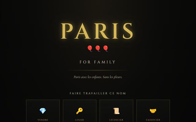 Page d'accueil de parisforfamily.com