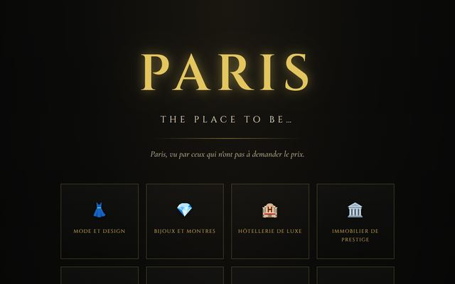 Page d'accueil de paristheplacetobe.com