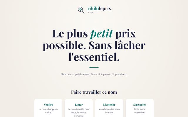 Page d'accueil de rikikileprix.com